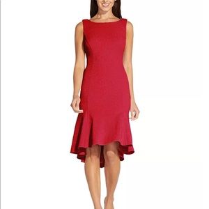 Adrianna Papell Red Midi Dress - 8
